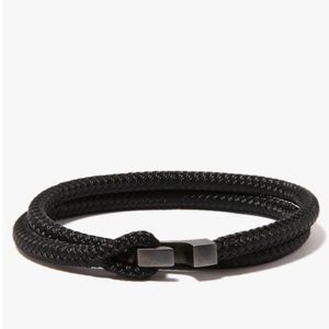 Miansai men’s Ipsum Rope bracelet in Matte Black Rhodium